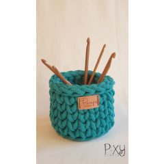 Horgolt tároló - Tengerkék